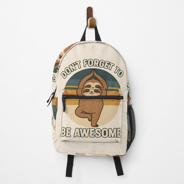 Item preview, Retro Sloth Yoga Motivation - Stay Awesome designed and sold by Amr Siam.