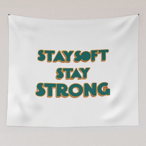 Item preview, Stay Soft Stay Strong Retro Aesthetic T-shirt designed and sold by Sumeyra Topal.