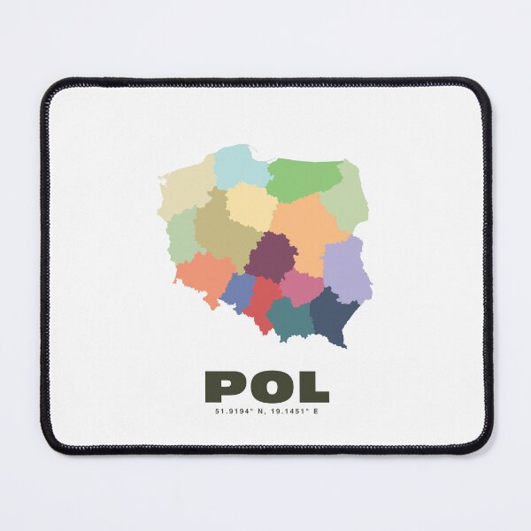 Item preview, Poland Map Print - Colorful Region Map Print designed and sold by CartoPrints.