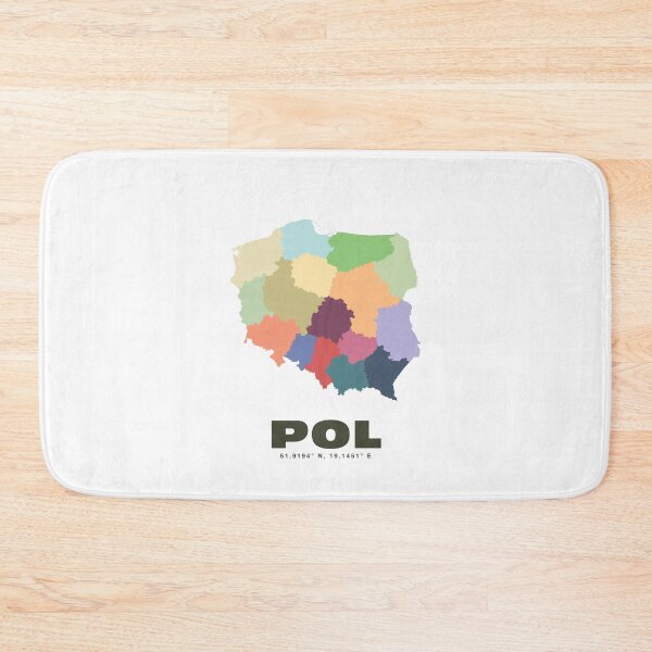 Item preview, Poland Map Print - Colorful Region Map Print designed and sold by CartoPrints.
