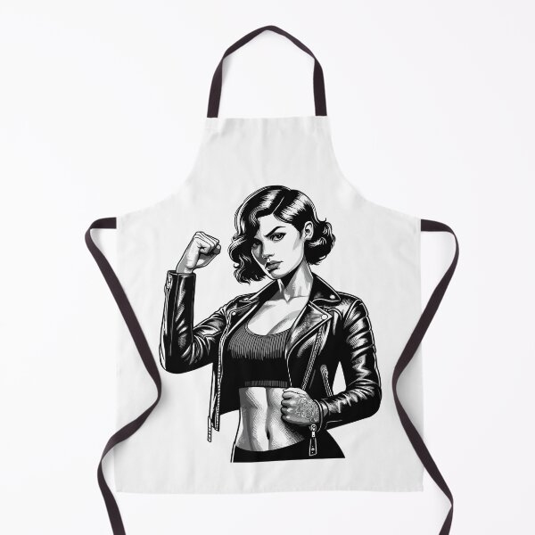 Item preview, Strong Cool Woman Rockabilly Leather Jacket Gift designed and sold by Pineapple-Tree.