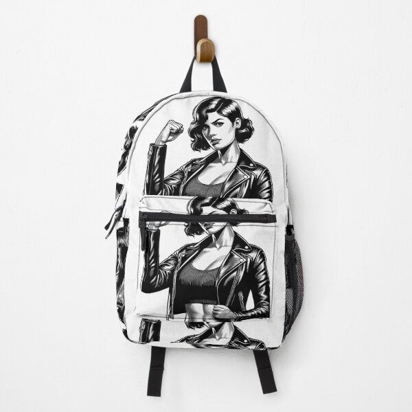 Item preview, Strong Cool Woman Rockabilly Leather Jacket Gift designed and sold by Pineapple-Tree.