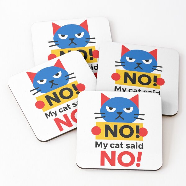 Item preview, NO, My Cat Said NO – Funny Art Print for Cat Lovers – Minimalist Home Decor designed and sold by JustMeditateIt.