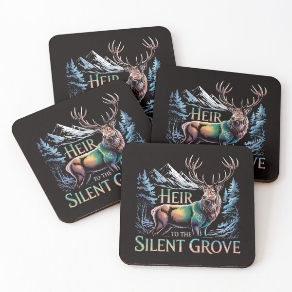 Item preview, Heir to the Silent Grove Mystical Full Runic Stag Illustration designed and sold by Slavicsoul.