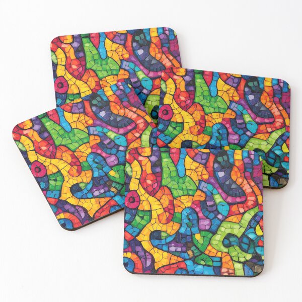Item preview, Colorful Tile Chaos Pattern designed and sold by GrinGalore.
