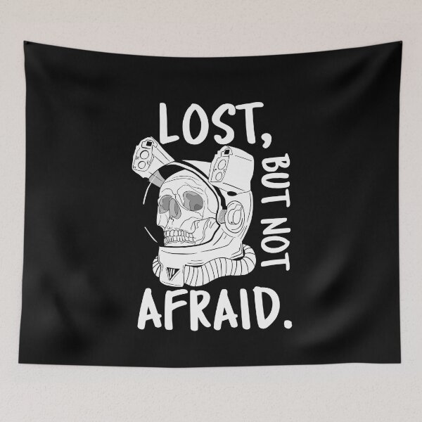 Item preview, Lost, But Not Afraid. Astronaut skull designed and sold by ro83land.