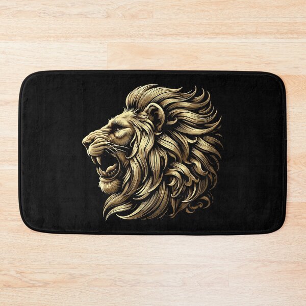 Item preview, Lion roaring gold lion head strong gift designed and sold by Pineapple-Tree.