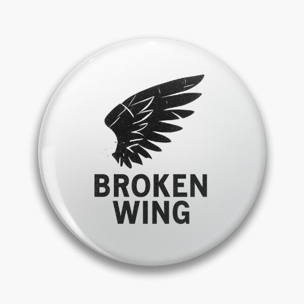 Item preview, Broken Wing – Broken wing with cracks | Black and white grunge design designed and sold by AlphaAutomation.