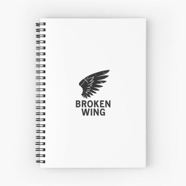Item preview, Broken Wing – Broken wing with cracks | Black and white grunge design designed and sold by AlphaAutomation.