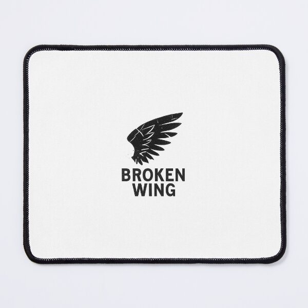 Item preview, Broken Wing – Broken wing with cracks | Black and white grunge design designed and sold by AlphaAutomation.