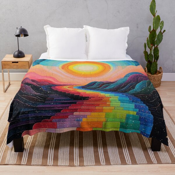 Item preview, Groovy Psychedelic Heaven Sun Geometric Steps To Paradise Pattern designed and sold by GrinGalore.