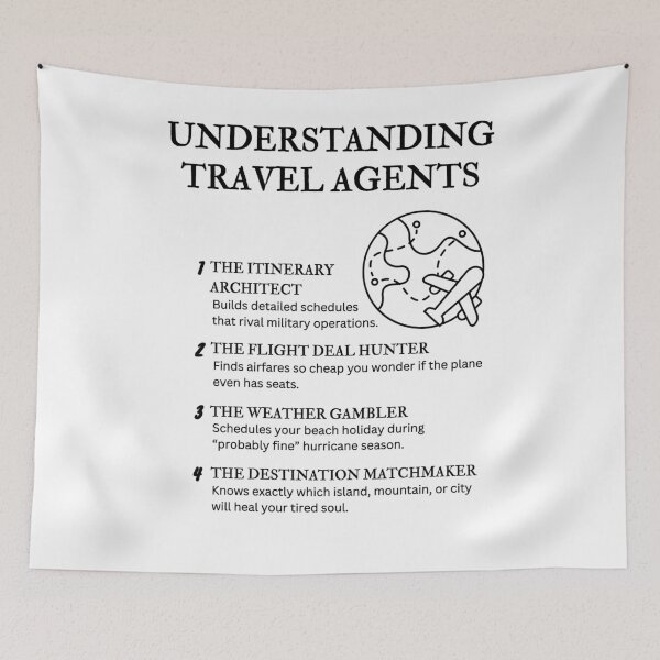 Item preview, Understanding Travel Agents – Funny Vacation Planner Humor designed and sold by PsyFlow35.