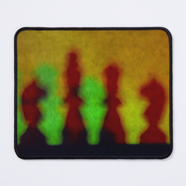Item preview, Silhouette of four chess pieces with colorful light designed and sold by Eckart Mayer Photography.