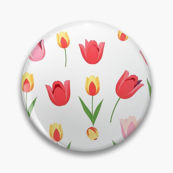 Item preview, Almohada con estampado de flores de tulipán sin costuras designed and sold by FestivityFinds.