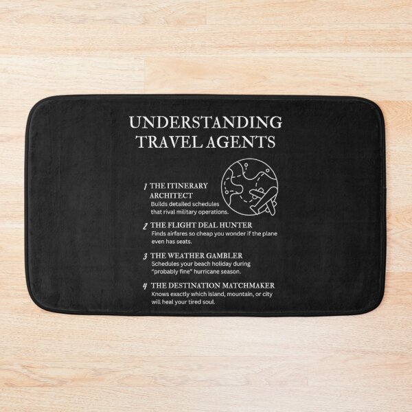 Item preview, Understanding Travel Agents – Funny Vacation Planner Humor – Black designed and sold by PsyFlow35.