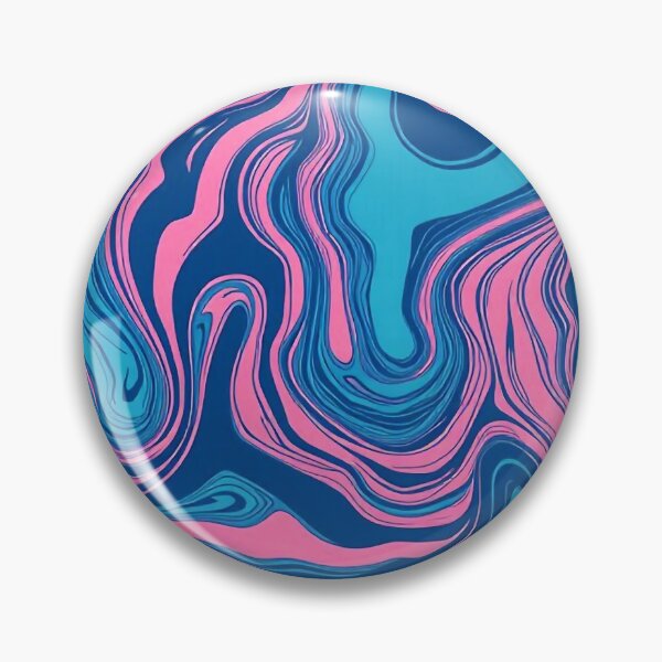 Item preview, Retro Sketchnote Seamless Pattern - Warm Blue and Pink Liquid Brush waves designed and sold by ElixirCraft.