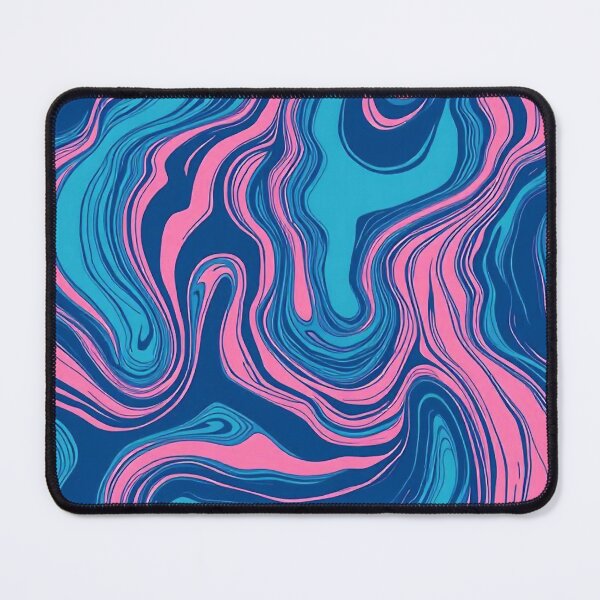 Item preview, Retro Sketchnote Seamless Pattern - Warm Blue and Pink Liquid Brush waves designed and sold by ElixirCraft.