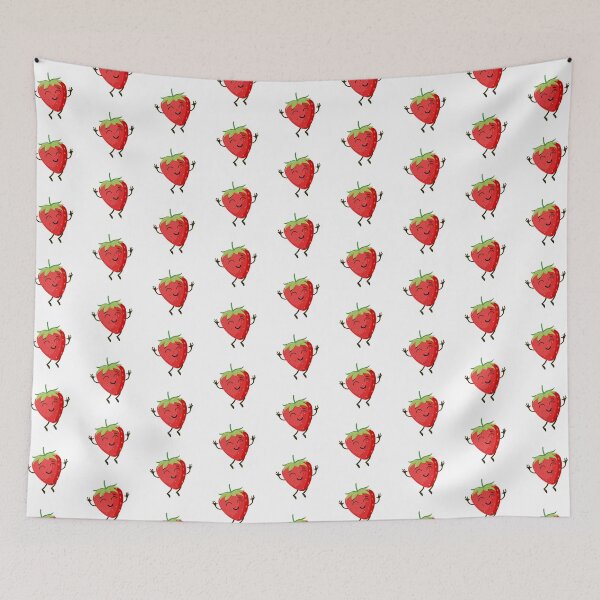 Item preview, Summer Strawberry Smiles Cartoon designed and sold by TiggsnPigsArt.