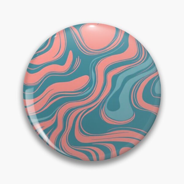 Item preview, Wavy Sketchnote Seamless Pattern - Warm Blue or green  and Pink Liquid Brush waves designed and sold by ElixirCraft.