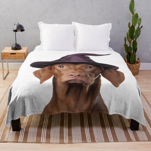 Item preview, Vizsla dog Wearing Halloween Witch Hat designed and sold by LazyOwlStore.