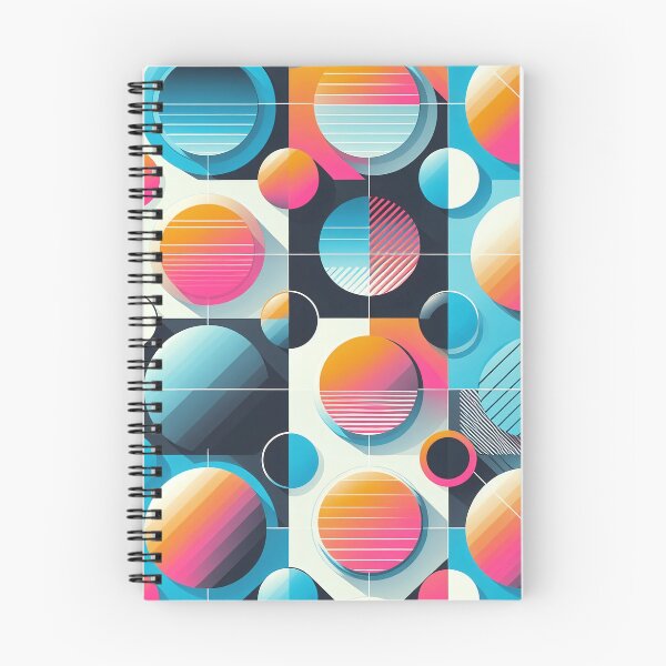 Item preview, Geometric Circles Pattern Fusion 70s and Neon 80s designed and sold by JohnnyVillas.