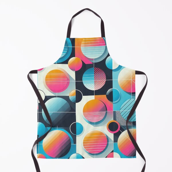 Item preview, Geometric Circles Pattern Fusion 70s and Neon 80s designed and sold by JohnnyVillas.
