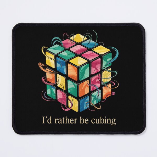 Item preview, I'd rather be cubing, Rubiks Cube designed and sold by MadCatPrints.
