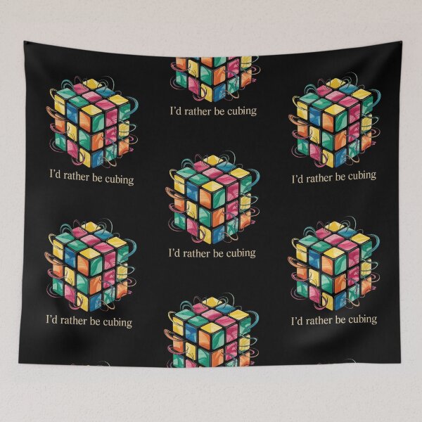Item preview, I'd rather be cubing, Rubiks Cube designed and sold by MadCatPrints.