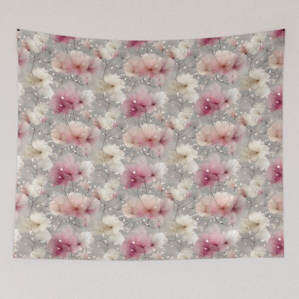 Item preview, Ethereal Linework Blossoms Seamless Floral Pattern designed and sold by Moisky Patterns.