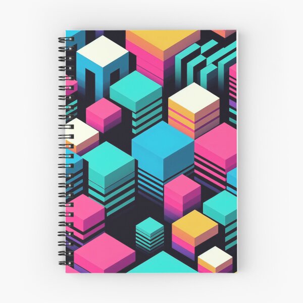Item preview, Geometric 3D Cubes Neon Cyber Punk Style Vivid Colors designed and sold by JohnnyVillas.