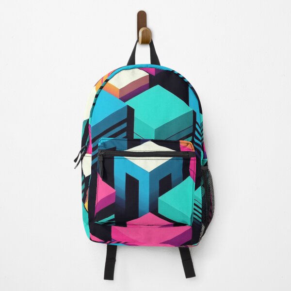Item preview, Geometric 3D Cubes Neon Cyber Punk Style Vivid Colors designed and sold by JohnnyVillas.