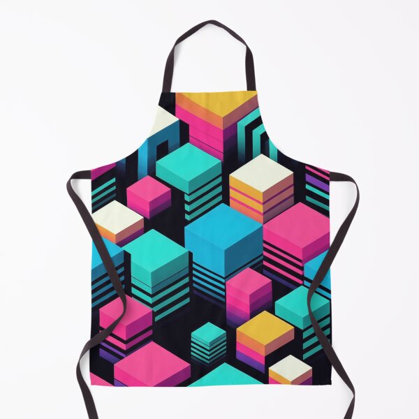 Item preview, Geometric 3D Cubes Neon Cyber Punk Style Vivid Colors designed and sold by JohnnyVillas.