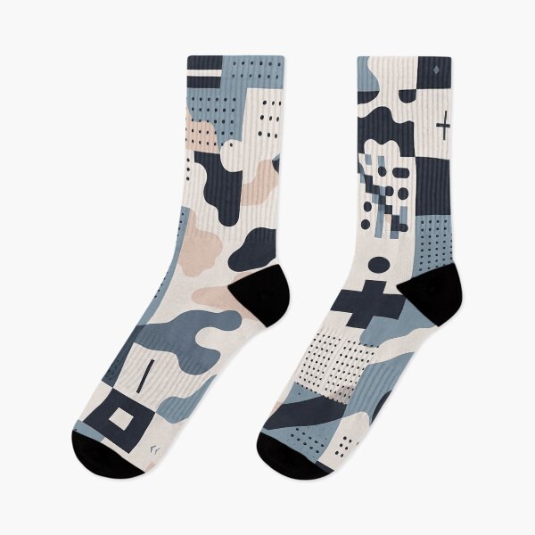 Item preview, Abstract Geometric Camo Fusion Blue Sand Tones designed and sold by JohnnyVillas.