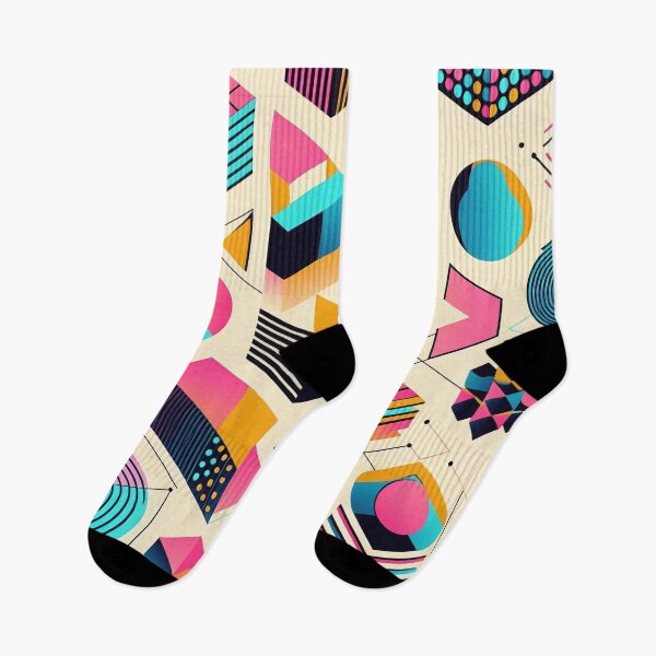 Item preview, Abstract 70s Architecture Inspired Retro Style Pink, Blue and Orange Tones designed and sold by JohnnyVillas.