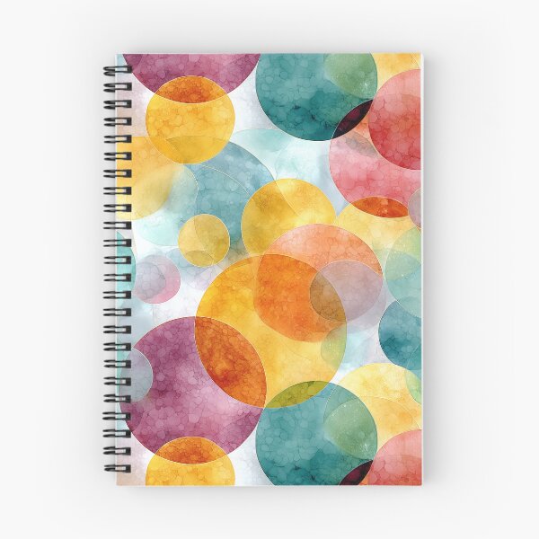 Item preview, Colorful Watercolor Circles Seamless Pattern designed and sold by Moisky Patterns.