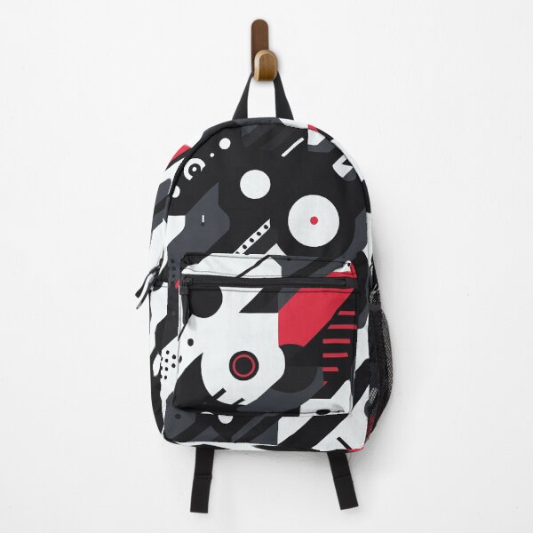 Item preview, Geometric Futuristic Diagonal Pattern in Black, Red and White tones designed and sold by JohnnyVillas.