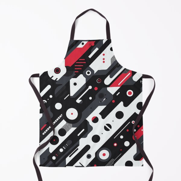 Item preview, Geometric Futuristic Diagonal Pattern in Black, Red and White tones designed and sold by JohnnyVillas.