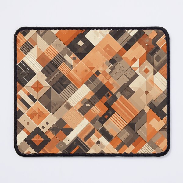 Item preview, Geometric Orange and Brown Tones 70s Architectural Style designed and sold by JohnnyVillas.