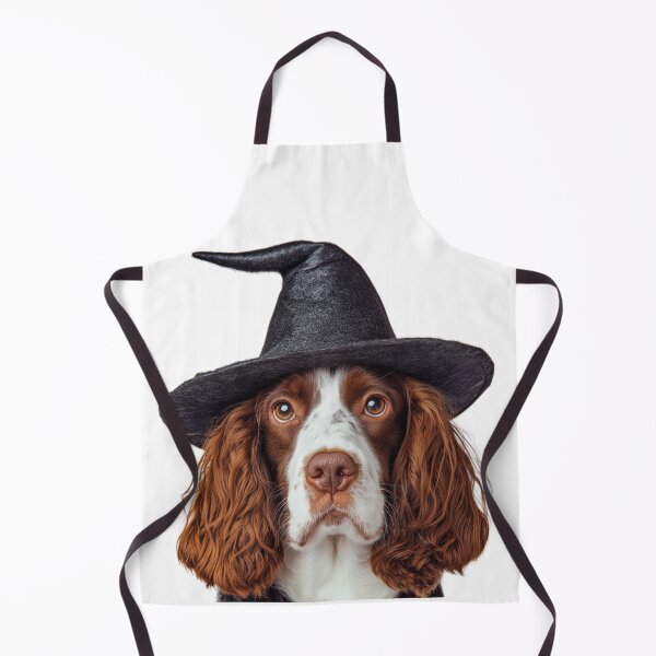Item preview, Welsh Springer Spaniel dog Wearing Halloween Witch Hat designed and sold by LazyOwlStore.