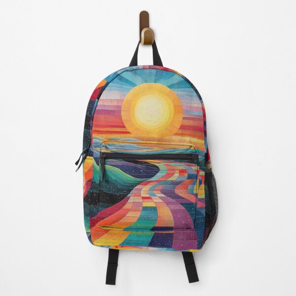 Item preview, Groovy Psychedelic Colorful Tile Winding Road to Bliss Art designed and sold by GrinGalore.