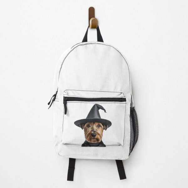 Item preview, Welsh Terrier dog Wearing Halloween Witch Hat designed and sold by LazyOwlStore.