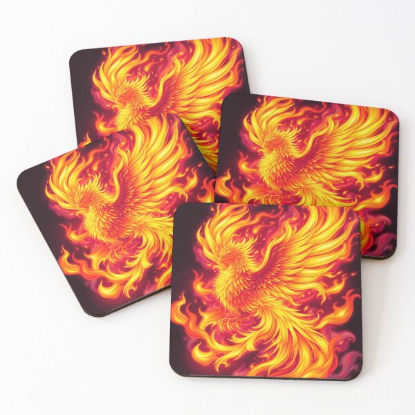 Item preview, Majestic Fiery Phoenix – Mythical Firebird Digital Art designed and sold by apoknight.
