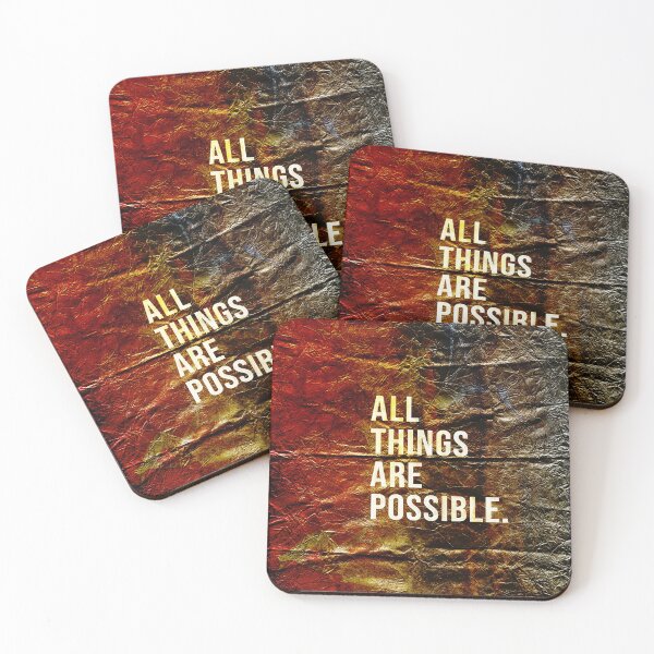 Item preview, All Things Are Possible, Motivational Text Art designed and sold by NickDedidis.