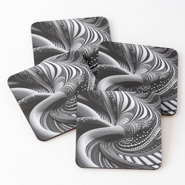 Item preview, Ornamental Textile Fabric Black and White 003 designed and sold by JohnnyVillas.