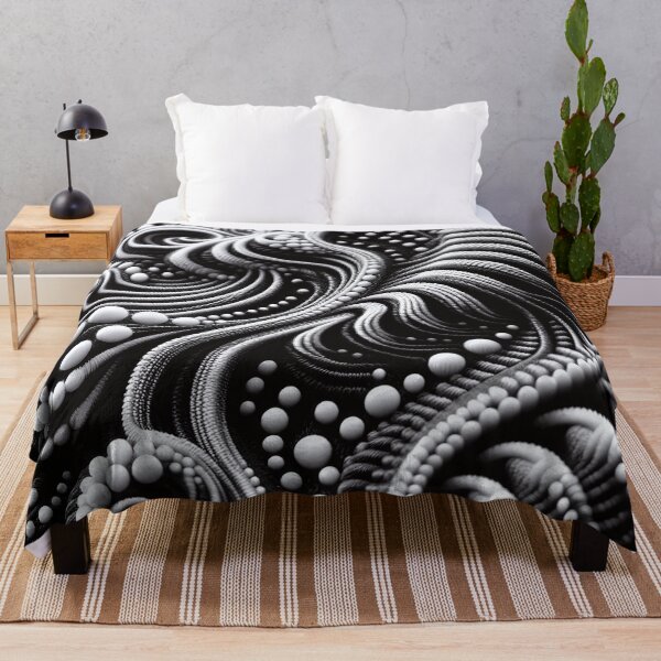 Item preview, Ornamental Textile Fabric Black and White 002 designed and sold by JohnnyVillas.