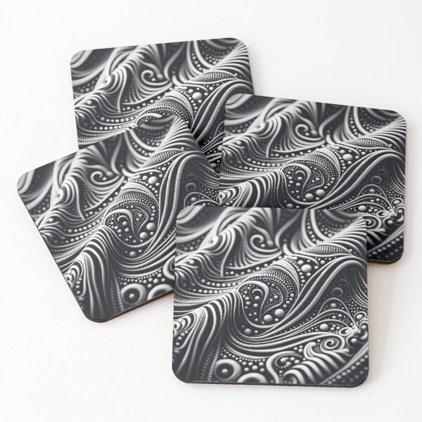 Item preview, Ornamental Textile Fabric Black and White 001 designed and sold by JohnnyVillas.