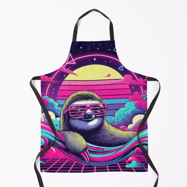 Item preview, Cool Neon Punk 80s Lazy Sloth with Pink Sunglasses designed and sold by JohnnyVillas.