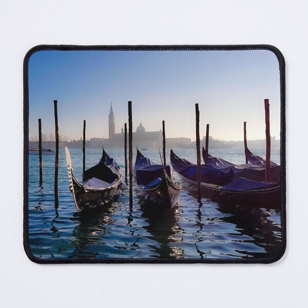 Item preview, Gondolas at Quay on a Foggy Morning in Venice designed and sold by Aure50.
