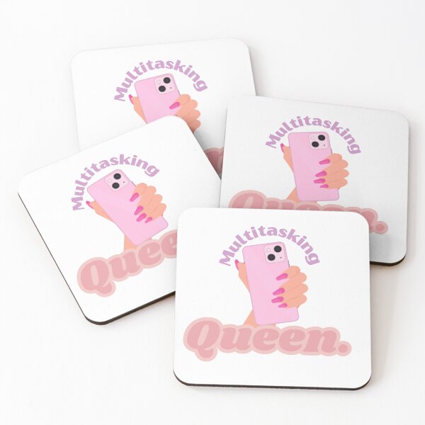 Item preview, Multitasking Queen - Modern Feminist Design in Spanish | Woman's Hand and Mobile Illustration designed and sold by themombossjournal.
