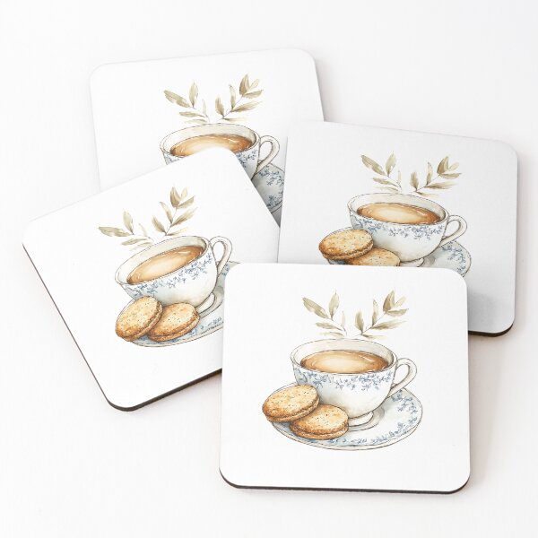 Item preview, Light Academia Aesthetic Art: Teacup and Biscuits designed and sold by bapupa.